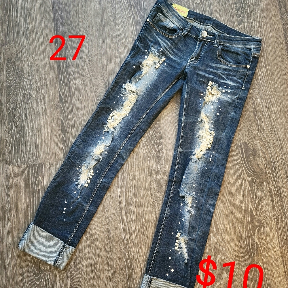 Embellished jeans